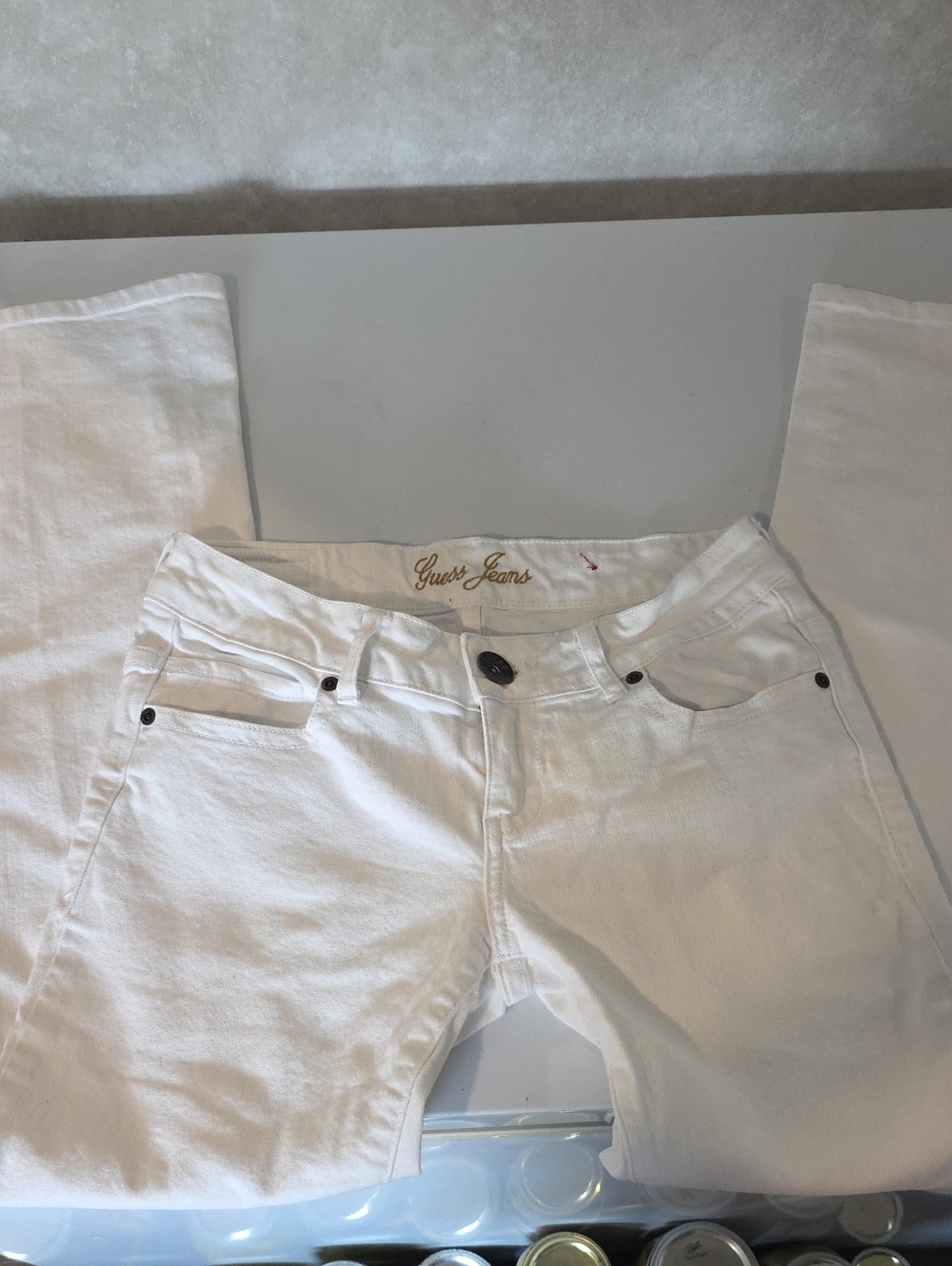 Guess White Skinny Jeans - Stretch Denim